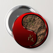 Aarddraak Ronde Button 4,0 Cm (Voorkant /achterkant)