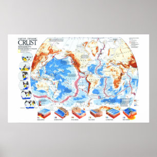 " Aarde: 1985/1985 - Dynamic Crust Map... Poster