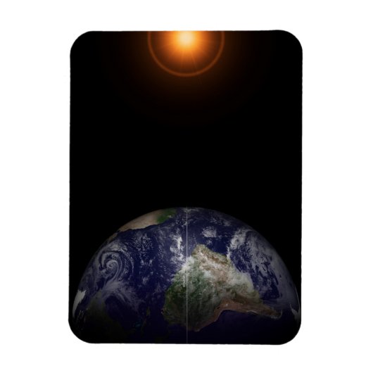 Aarde aan de Equinox. Magneet (Verticaal)