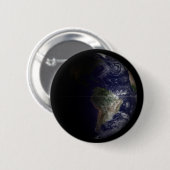 Aarde aan de Equinox. Ronde Button 5,7 Cm (Voorkant /achterkant)