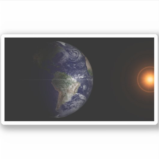 Aarde aan de Equinox. Sticker (Voorkant)
