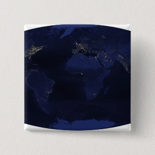 Aarde-aards-antiekeantieke halfvallichten vierkante button 5,1 cm