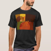 Aarde Abstracte Kunstprint T-shirt (Voorkant)