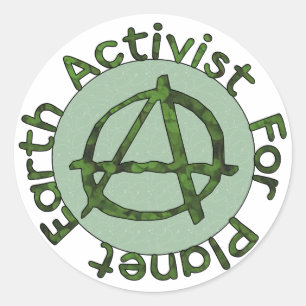 Aarde-activist Ronde Sticker