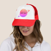 Aarde Afbeelding Toevoegen Tekst Naam Stijlvolle B Trucker Pet (In situ)