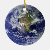 Aarde: Allebei Oost West Hemispheres Ornament (Voorkant)