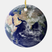 Aarde: Allebei Oost West Hemispheres Ornament (Achterkant)