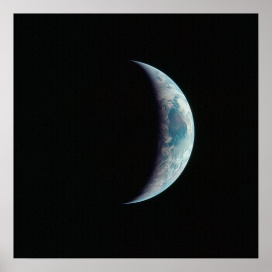 Aarde als bekeken door Apollo 11 Poster (Voorkant)