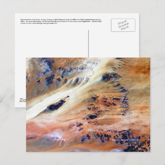 Aarde als BRIEFKAARTEN van de Reeks van de KUNST (Voorkant / Achterkant)