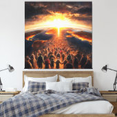 *~* Aarde AP70 Wereld Licht Celestial Kosmisch Canvas Afdruk (Insitu (Slaapkamer))