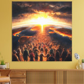 *~* Aarde AP70 Wereld Licht Celestial Kosmisch Canvas Afdruk (Insitu (Woonkamer))