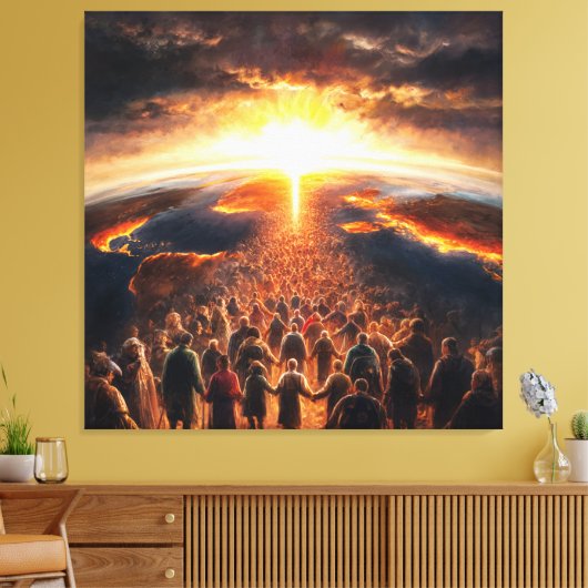 *~* Aarde AP70 Wereld Licht Celestial Kosmisch Canvas Afdruk (Insitu (Woonkamer))