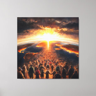 *~* Aarde AP70 Wereld Licht Celestial Kosmisch Canvas Afdruk