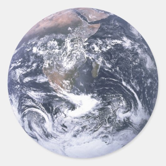 Aarde - Apollo 17 Foto Ronde Sticker (Voorkant)