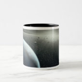 Aarde, Asteroïde Belt en Star Tweekleurige Koffiemok (Center)