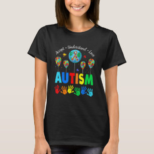 Aarde Autisme Accepteren Begrijpen Liefde Autisme T-shirt