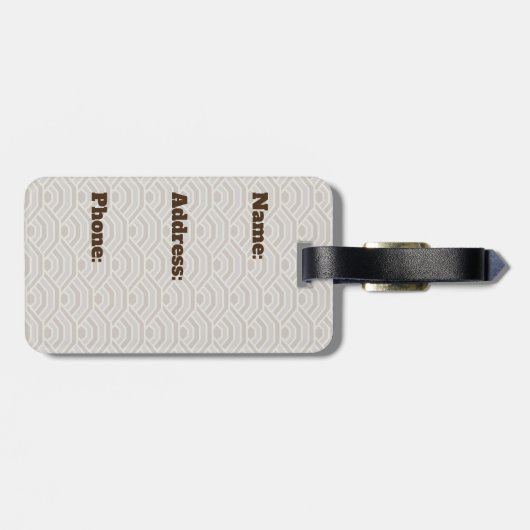 Aarde Bagage Label (Achterkant horizontaal)