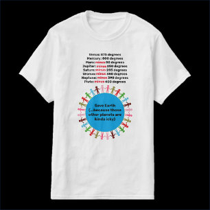 Aarde besparen t-shirt