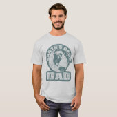 Aarde beste pap blauw t-shirt (Voorkant volledig)