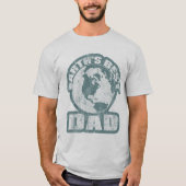 Aarde beste pap blauw t-shirt (Voorkant)