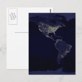 Aarde bij nacht briefkaart (Voorkant / Achterkant)