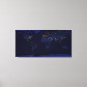 Aarde bij nacht canvas afdruk (Voorkant)