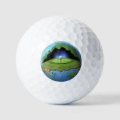 Aarde Binnen een golfbal Golfballen (Voorkant)