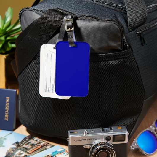 Aarde Blauw Reis Bagage Label (Voorkant & Achterkant)