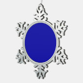 Aarde Blauw Tin Sneeuwvlok Ornament (Rechts)