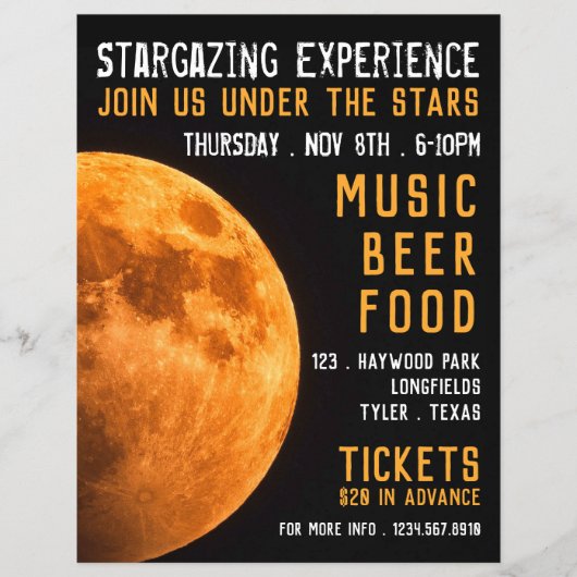 Aarde-bloedeem, Planetarium-evenement Adverteren Flyer (Voorkant)