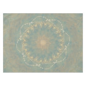 Aarde Bloei Mandala – Getextureerde Geometrische K Tafelkleed (Voorkant (Horizontaal))