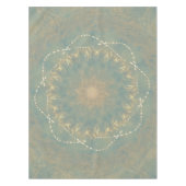 Aarde Bloei Mandala – Getextureerde Geometrische K Tafelkleed (Voorkant)