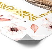 Aarde Bloemen Anand Karaj Bruiloft Welkomstbord Poster (Hoek)