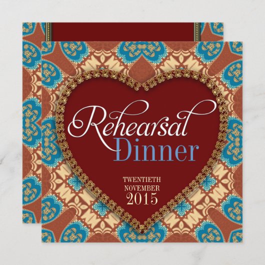 Aarde Bohemiaanse hartritmerepetitie Invitaties Kaart (Voorkant / Achterkant)