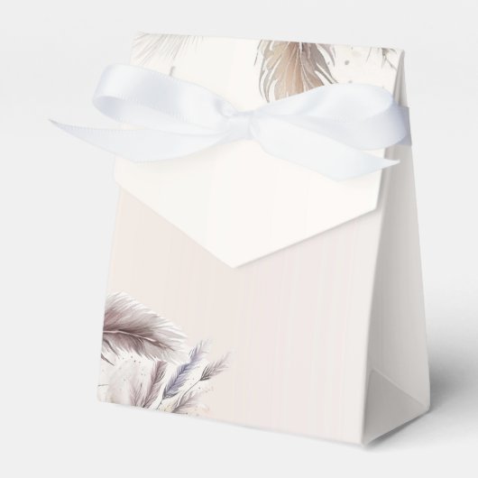 Aarde Bohemian Bloemen Veren Bruiloft Bedankdoosjes (Voorkant Zijde)