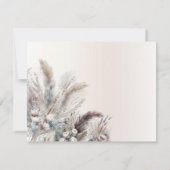 Aarde Bohemian Bloemen Veren Bruiloft RSVP Kaart (Achterkant)