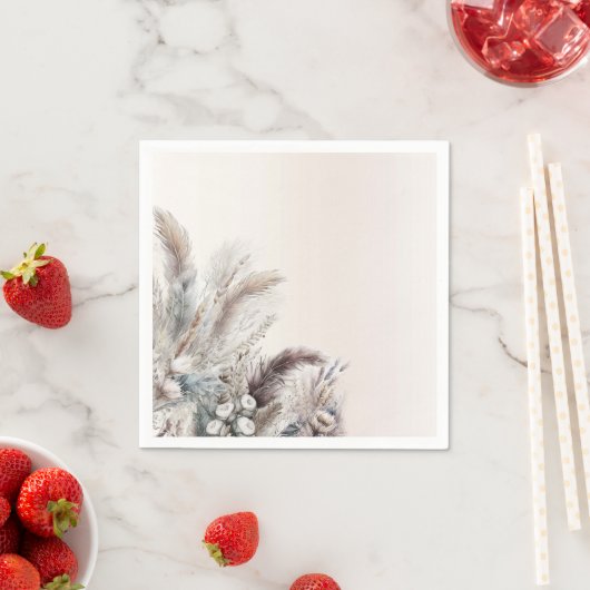 Aarde Bohemian Bloemen Veren Bruiloft Servet (Insitu)