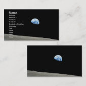 Aarde boven de maan visitekaartje (Voorkant / Achterkant)