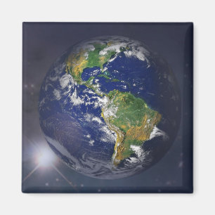 Aarde boven de zon in de ruimte magneet