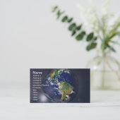 Aarde boven de zon in de ruimte visitekaartje (Staand voorkant)