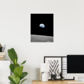 Aarde boven Moon, bekeken vanuit Apollo 8 Poster (Thuiskantoor)
