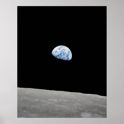 Aarde boven Moon, bekeken vanuit Apollo 8 Poster (Voorkant)