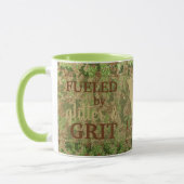 Aarde Bruin Groen Camouflage Glitter Camo Naam Mok (Links)