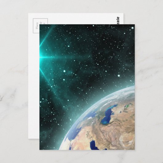 Aarde buitenruimte briefkaart (Voorkant / Achterkant)