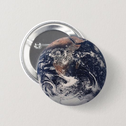 Aarde-Button Ronde Button 5,7 Cm (Voorkant /achterkant)