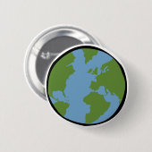 Aarde-Button Ronde Button 5,7 Cm (Voorkant /achterkant)