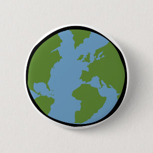 Aarde-Button Ronde Button 5,7 Cm