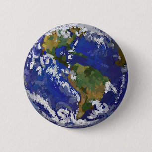 Aarde-Button Ronde Button 5,7 Cm