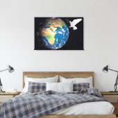 Aarde Canvas Afdruk (Insitu (Slaapkamer))