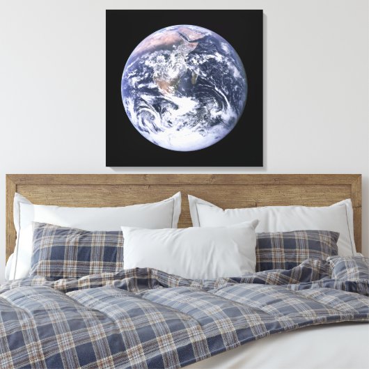 Aarde Canvas Afdruk (Insitu (Slaapkamer))